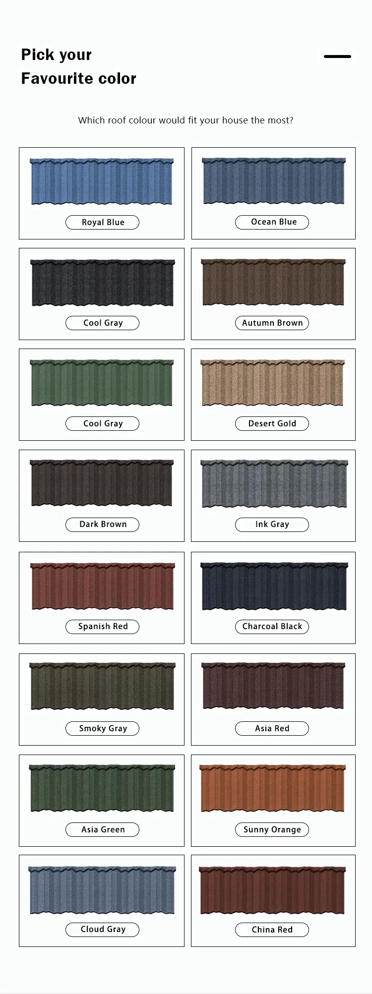 0.3---0.4*1340*420mm Colored Stone Coated Steel Roof Tile for Construction Stone Coated Roofing Panel