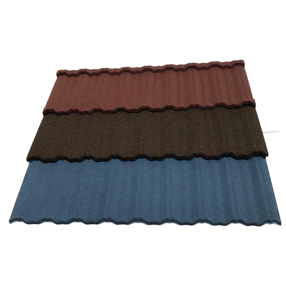 0.32-0.5mm 1340 *420 Colored Stone Coated Steel Roof Tile for Construction