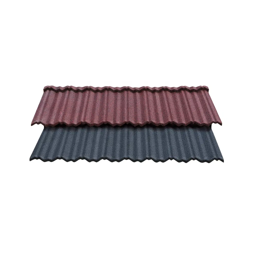 0.38*1340*420mm Colored Stone Coated Steel Roof Tile for Construction