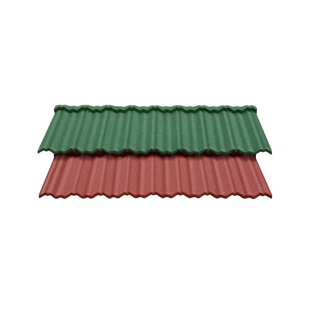 0.38*1340*420mm Colored Stone Coated Steel Roof Tile for Construction