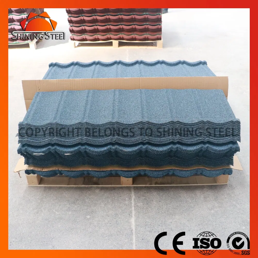 0.4* 1340 *420mm Colored Stone Coated Steel Roof Tile