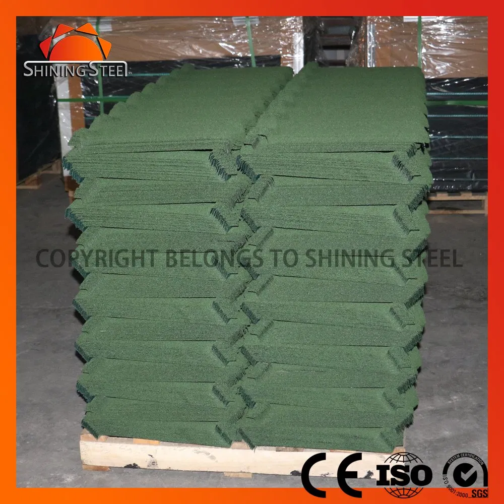 0.4* 1340 *420mm Colored Stone Coated Steel Roof Tile for Construction