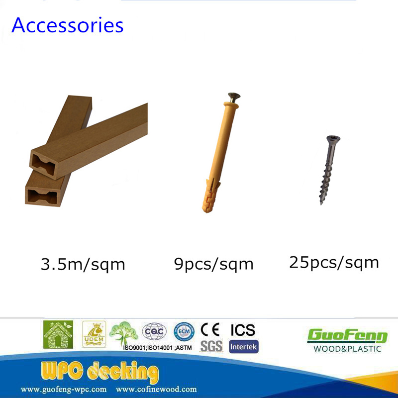 10*140mm Co-Extrusion Wood Plastic Composite Wall Cladding Panel