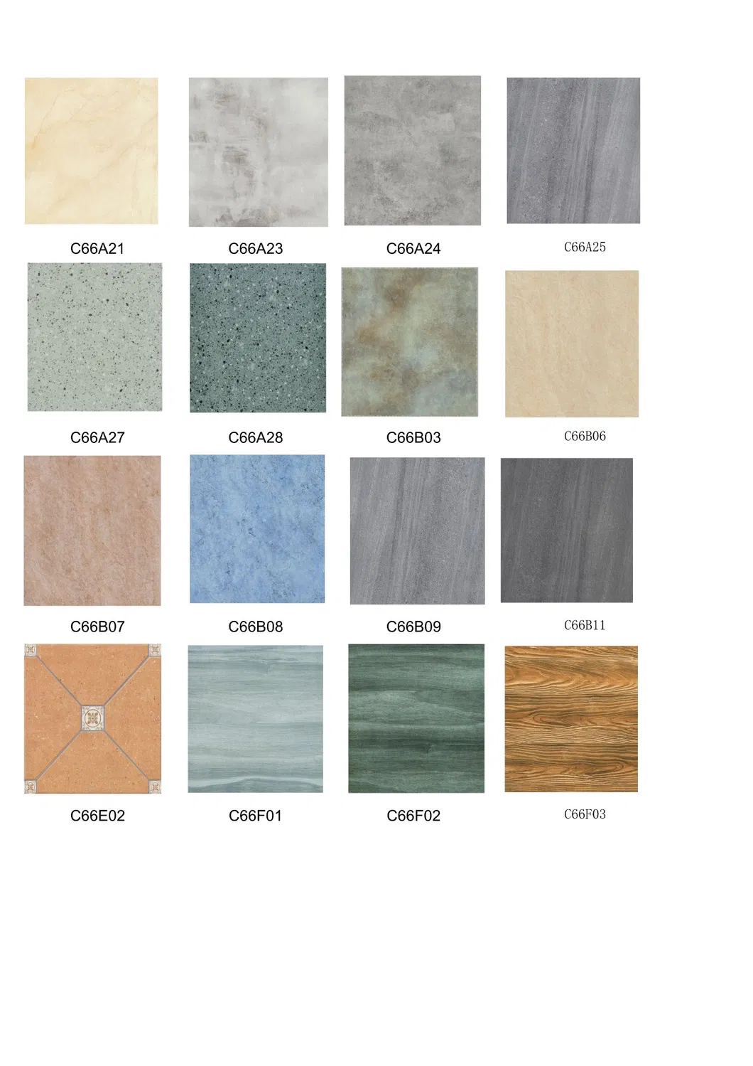 12"X32" Rustic Porcelain Tile Marble Look Floor and Wall Tiles