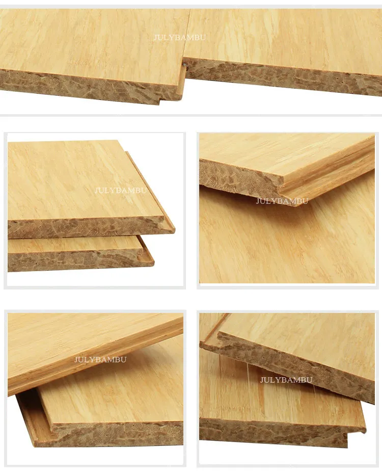 12mm 14mm Interior Strand Woven Bamboo Solid Natural Strand Woven Bambu Flooring