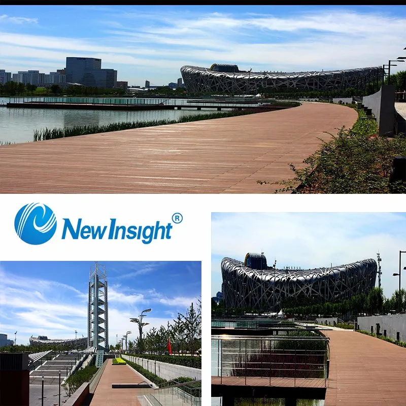 130*18mm Wood Plastic Composite Solid Decking with CE, Fsg SGS, Certificate
