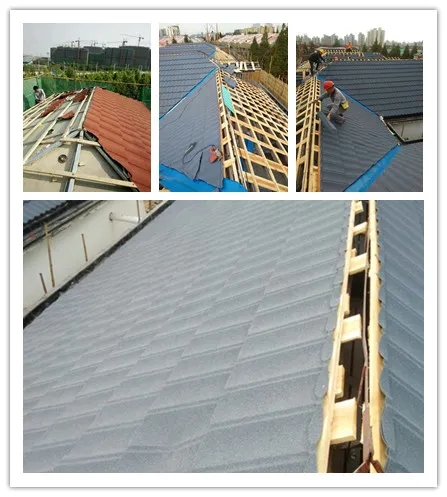1340*420*0.4mm Types of Stone Coated Roof Til