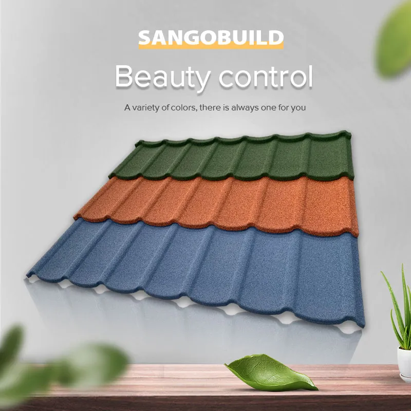 1340*420 mm Best China Low Price Building Materials Colorful Stone Coated Metal Roof Tiles