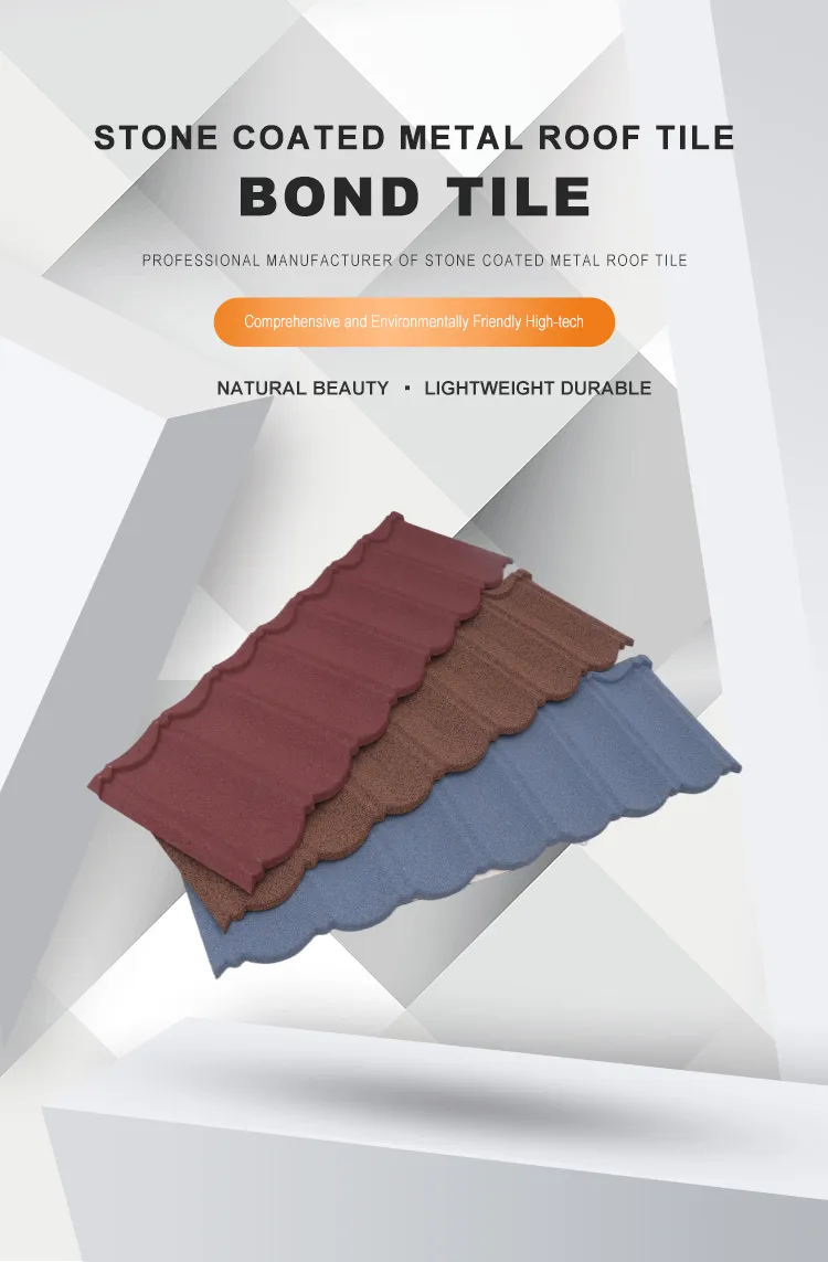 1340*420 mm Best Colorful Stone Coated Metal Roof Tiles
