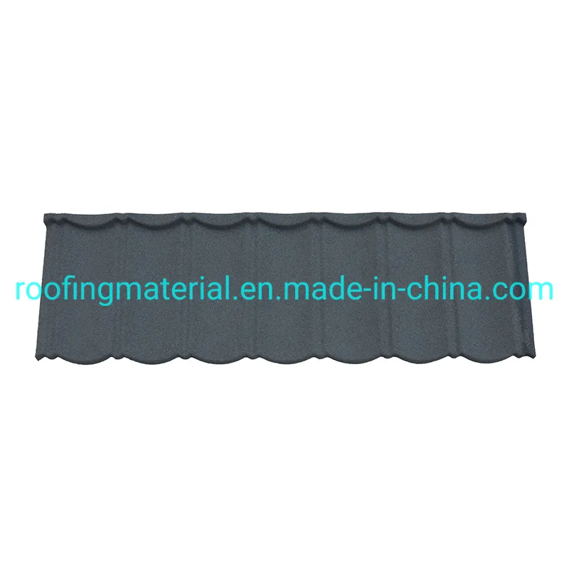 1340 *420 mm Size 50 Years Lifespan Warranty China Sand Chip Coated Steel Metal Roof Tile