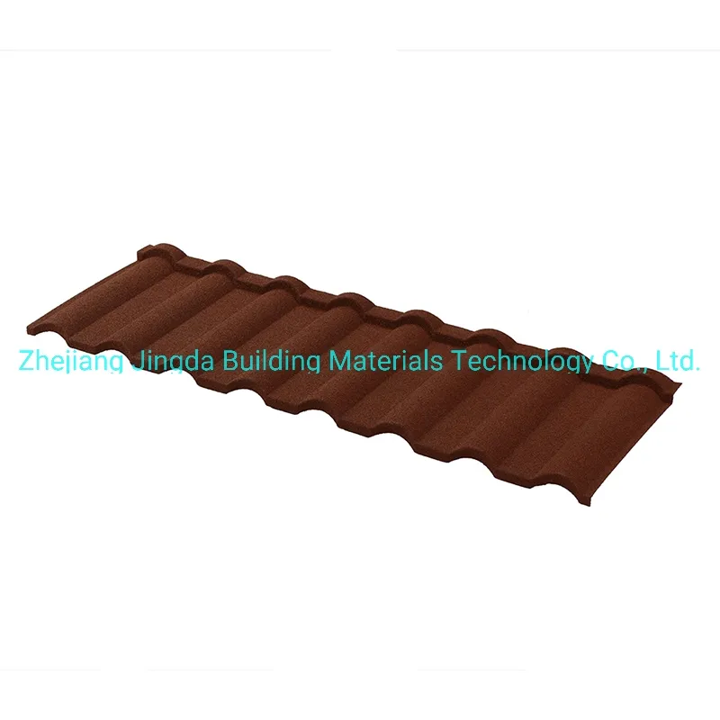 1340 *420mm 0.38 Thickness Stone Coated Steel Lightweight Roof Tiles for Africa House Plan