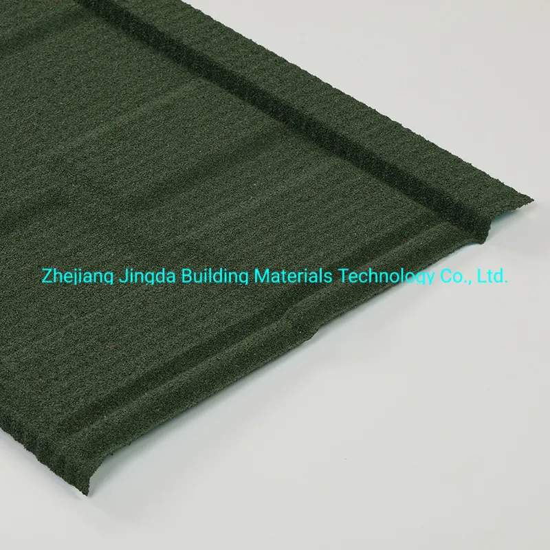 1340*420mm 0.38 Thickness Stone Coated Steel Lightweight Roof Tiles for Africa House Plan