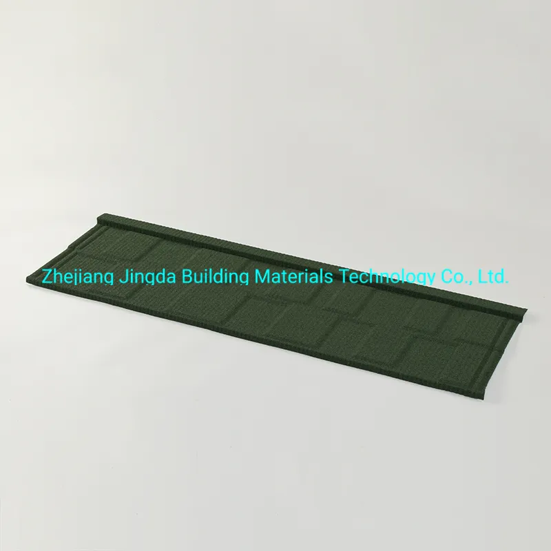 1340*420mm 0.38 Thickness Stone Coated Steel Lightweight Roof Tiles for Africa House Plan