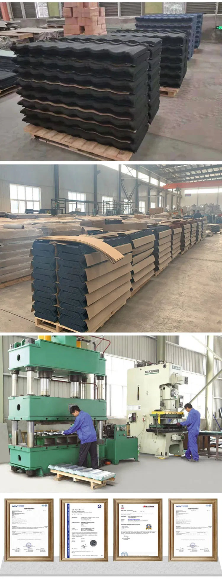 1340*420mm Best China Low Price Building Materials Colorful Stone Coated Metal Roof Tiles