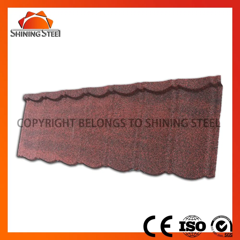 1340 *420mm Best China Low Price Building Materials Colorful Stone Coated Metal Roof Tiles