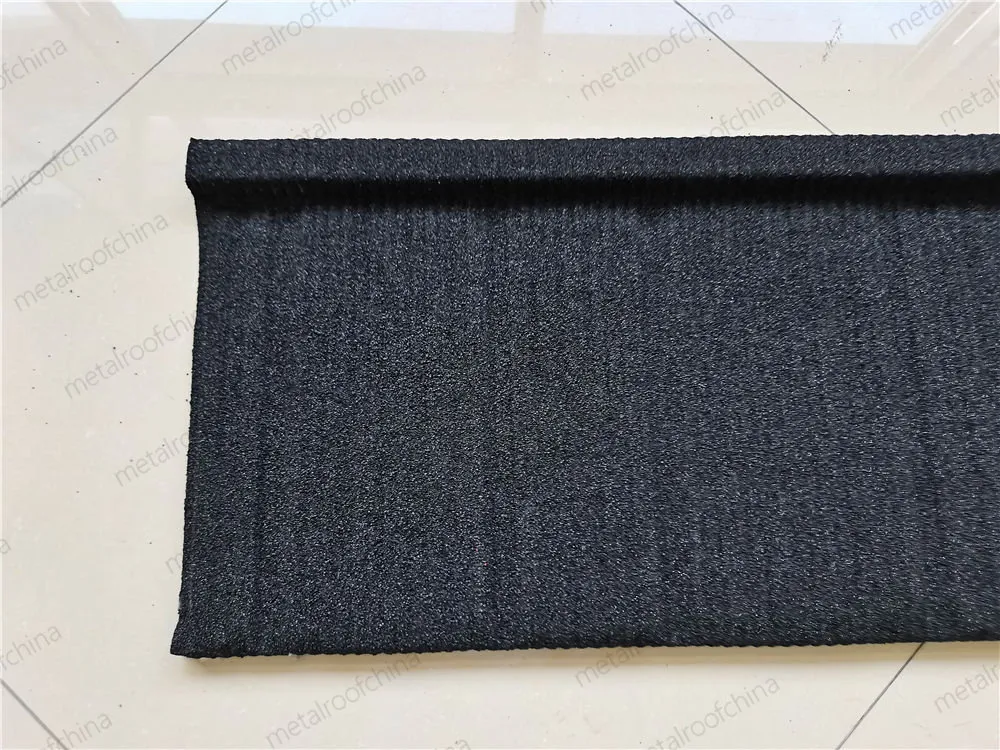 1340 *420mm Black Wood Shake Stone Coated Metal Roofing Low Price