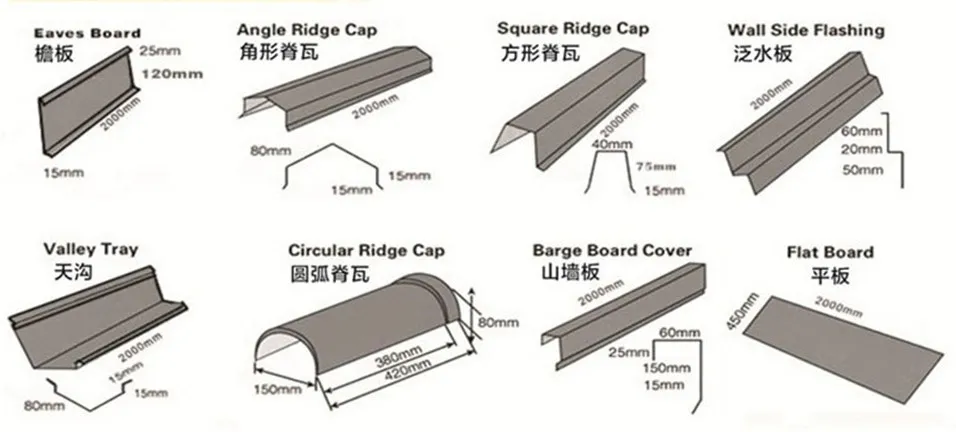 1340*420mm Black Wood Shake Stone Coated Metal Roofing Low Price