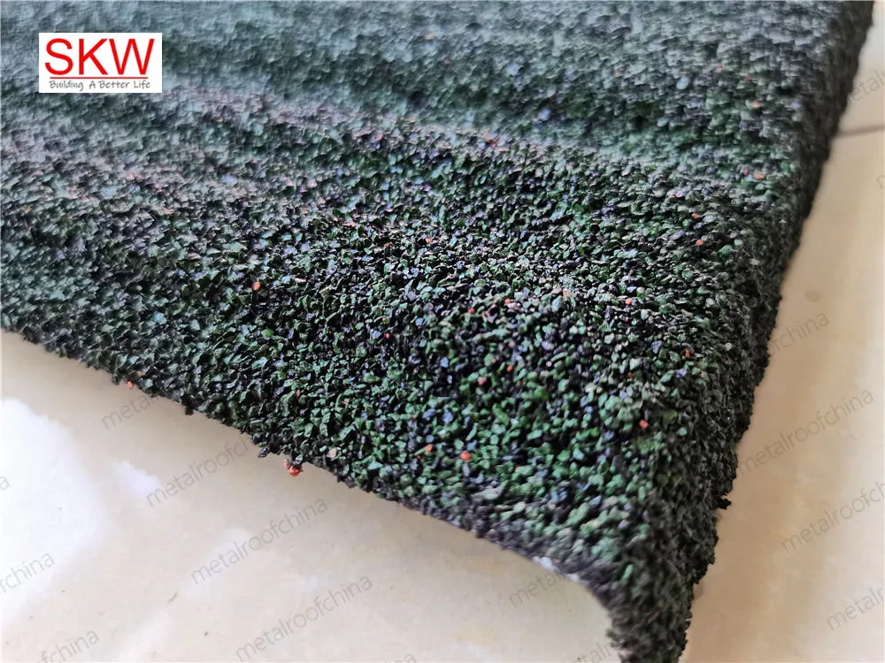 1340*420mm Colours Stone Coated Metal Roofing Green Color From Skw