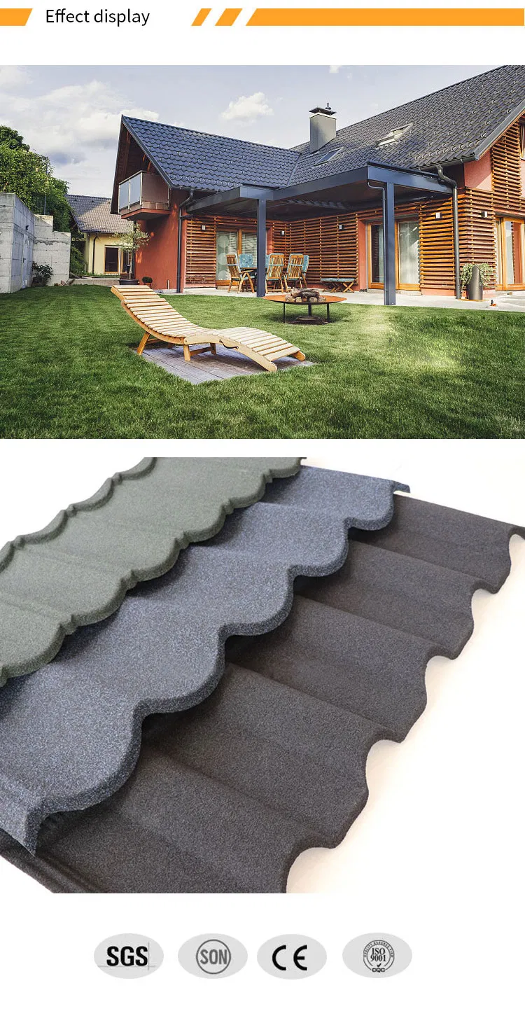 1340*420mm German Nepal Colours Stone Coated Metal Roofing