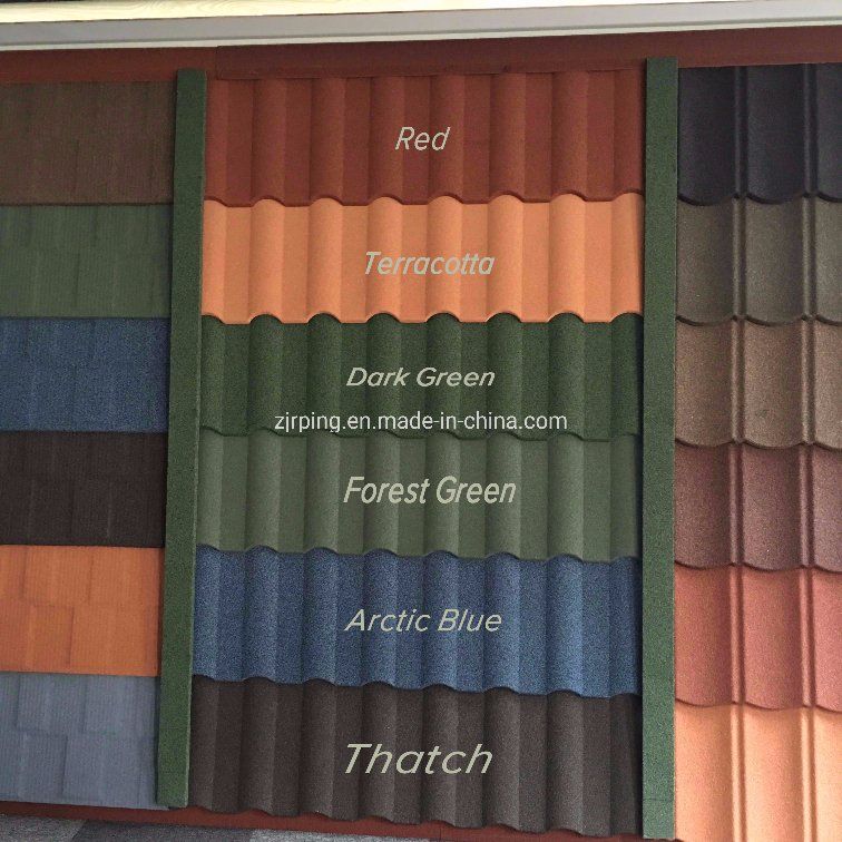 1340*420mm Maroon Red Roof Sheets, Cheap Price Flat Shingle Tile Color Stone Coated Roofing Tiles in Togo