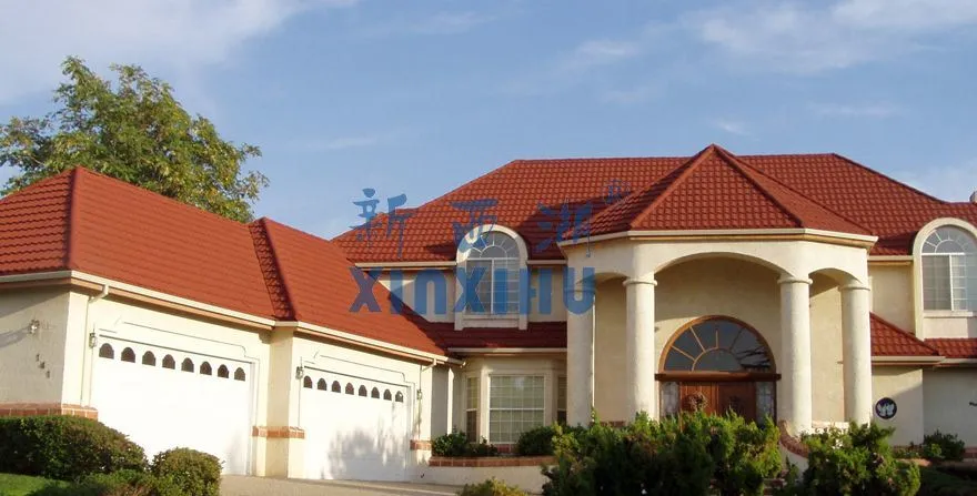 1340*420mm Milano Stone Chip Coated Metal Roof Tiles