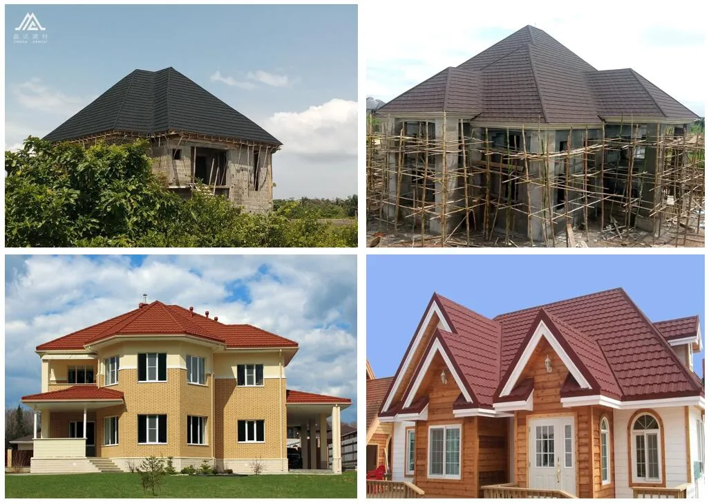 1340*420mm Milano Stone Chip Coated Metal Roof Tiles