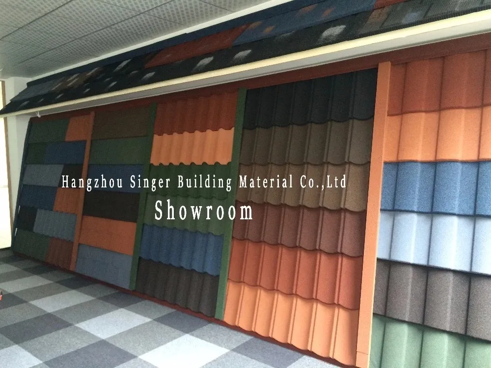 1340*420mm Roofing Sheet Metal Tile Stone Chips Coating Building Material China Roof Shingle