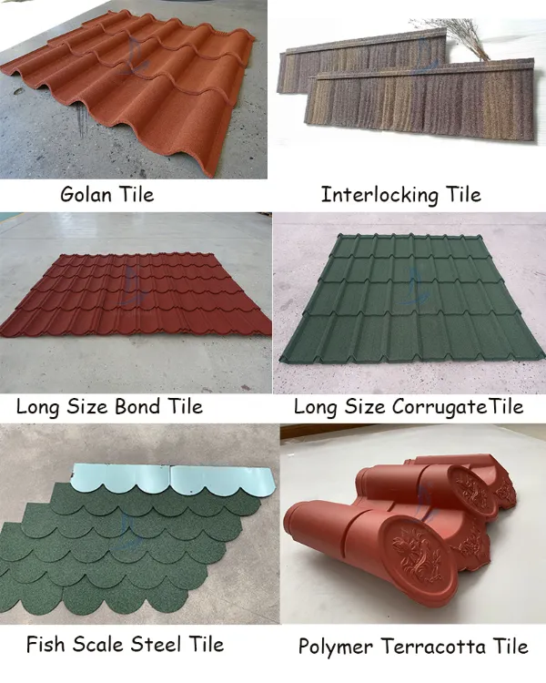 1340*420mm Stone Chip Coated Metal Roof Tile (Milano Type)
