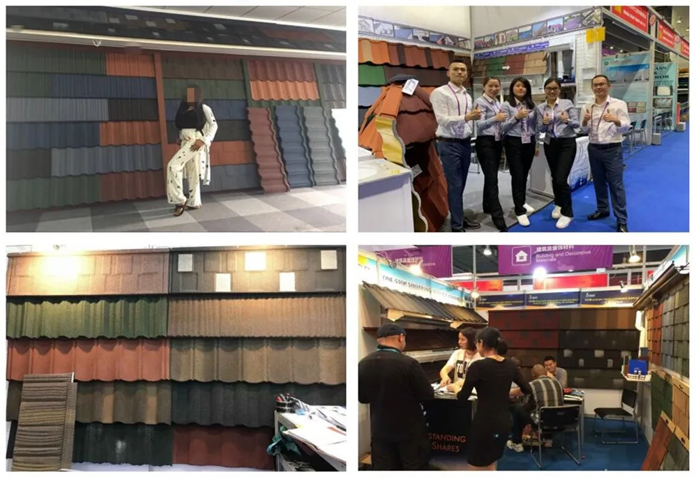 1340mm Colorful Steel Stone Coated Metal Roof Tile for Steel Structure House