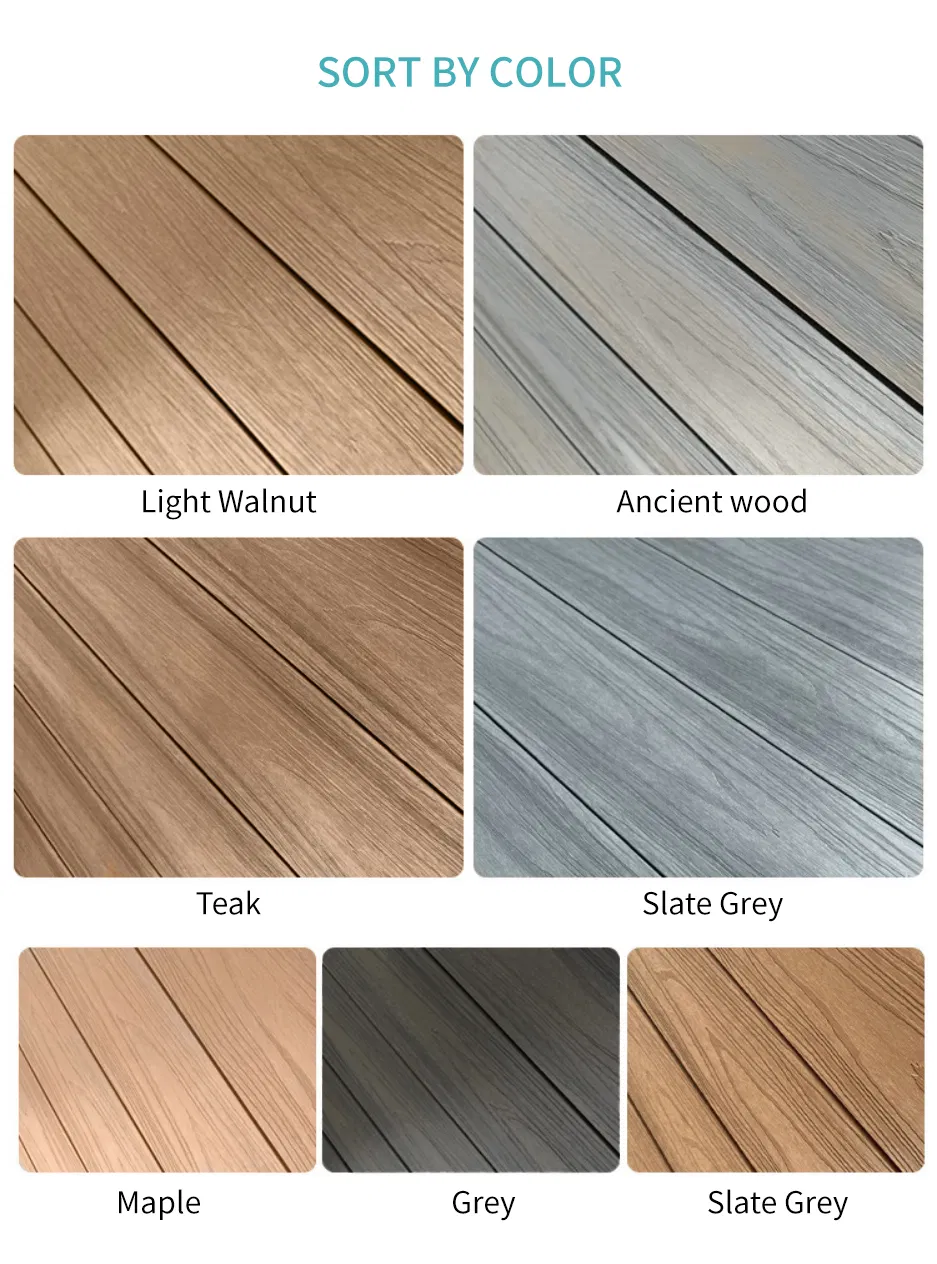 138X22mm WPC Capped Co-Extrusion Wood Plastic Composite Decking