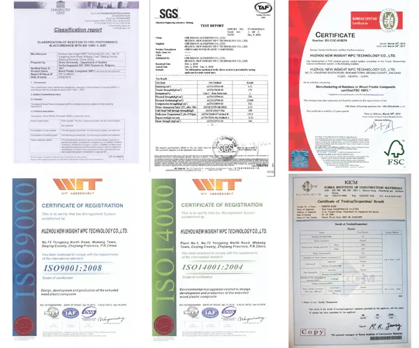 146*23mm WPC Decking with CE, Fsg SGS, Certificate