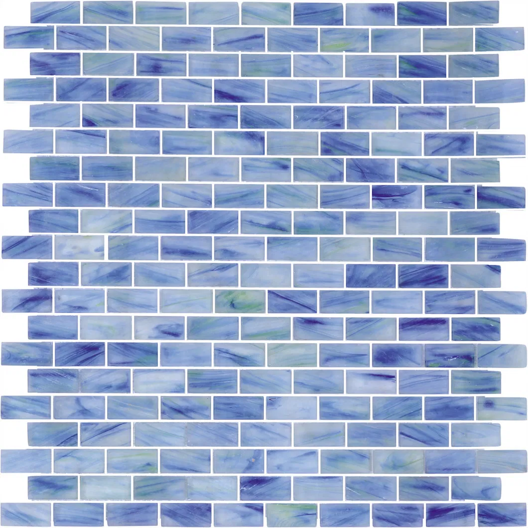 15X30 Gradient Color Stained Glass Mosaic Bathroom Tiles