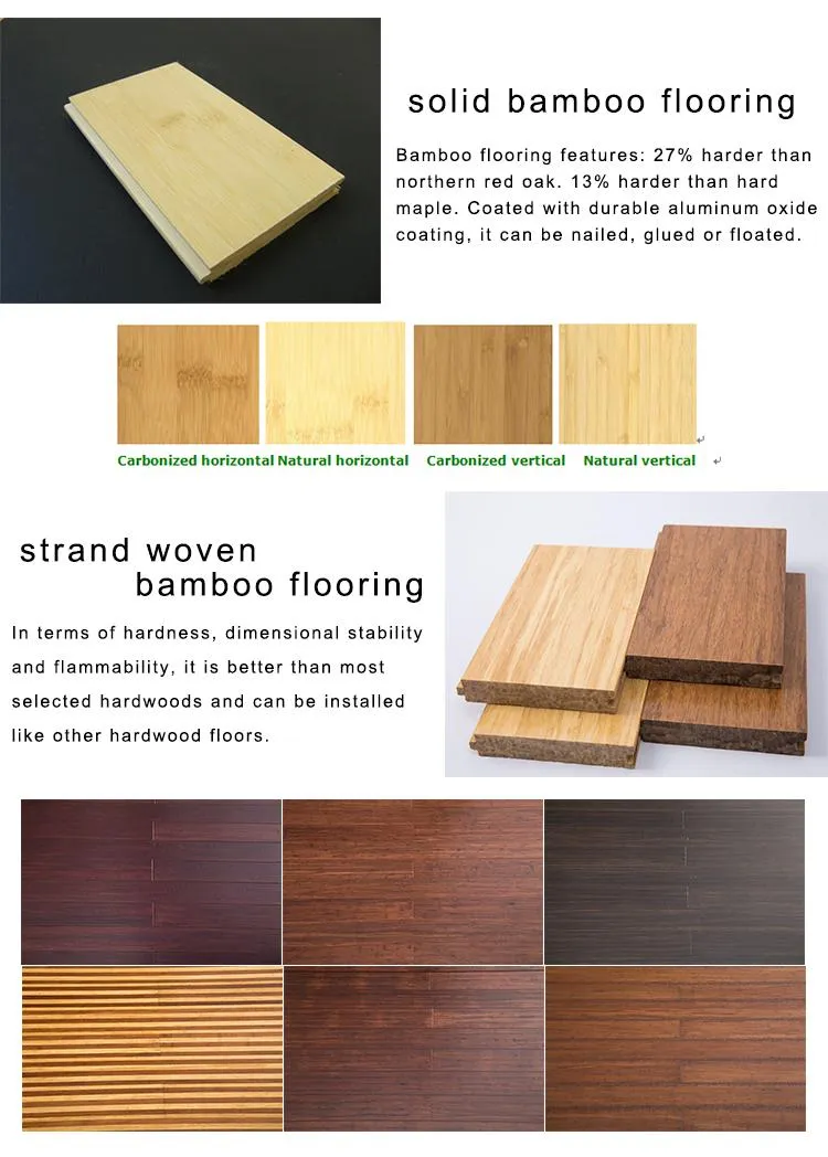 1850*130*12mm Waterproof and Aiti-Slip Flooring Strand Bamboo Flooring