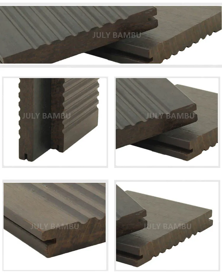 1860 * 140 * 20mm Outdoor Bamboo Strand Woven Decking Use for Garden Floor