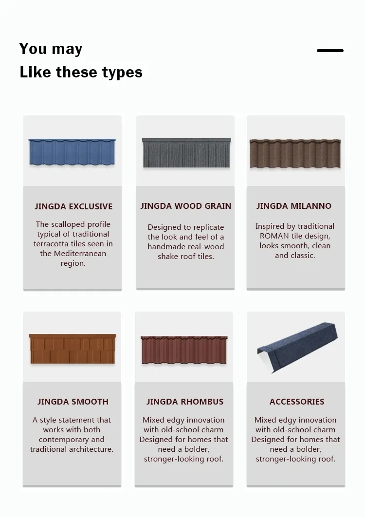 2020 Factory Direct Sales High-Quality Wood Metal Roofing Tiles with Irregular Outlooks for Distinctive Design