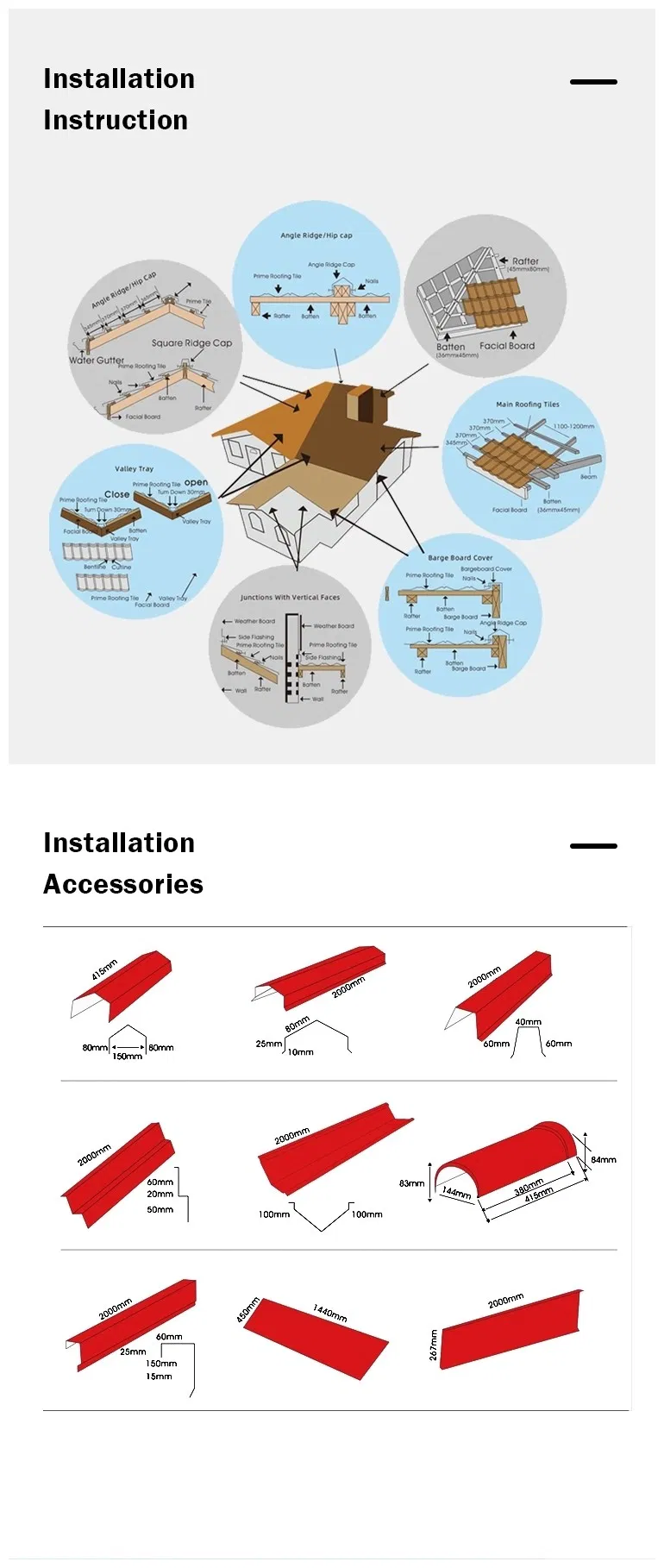 2020 Factory Direct Sales High-Quality Wood Metal Roofing Tiles with Irregular Outlooks for Distinctive Design