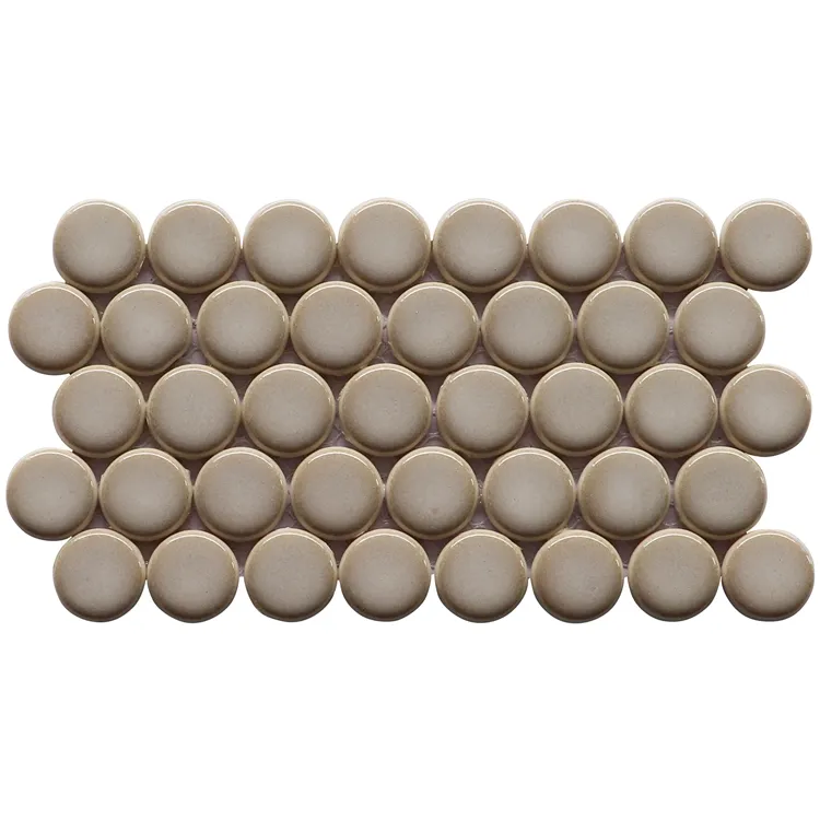 20X20 Fullbody Glass Tile Rounds Mosaic for Backsplash