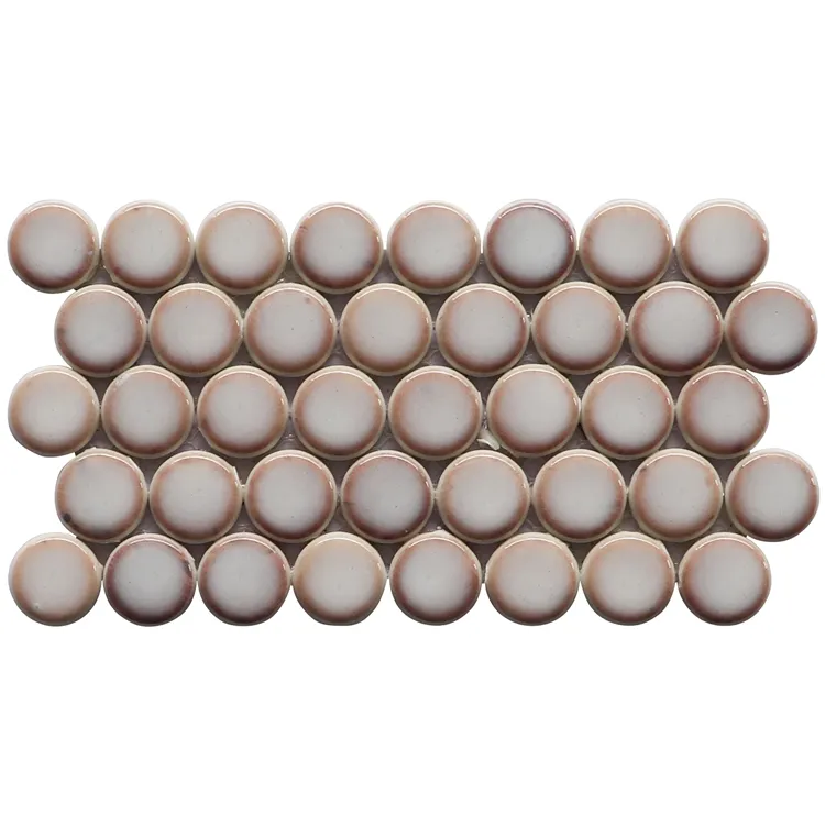 20X20 Fullbody Glass Tile Rounds Mosaic for Backsplash