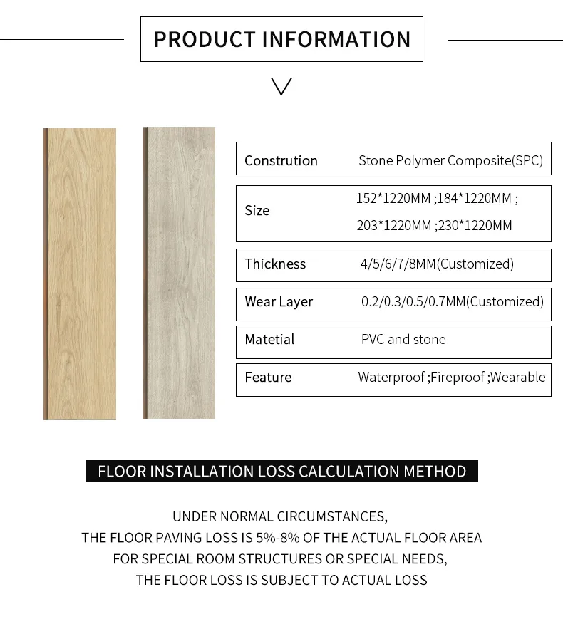 2mm Waterproof Lifeproof High-Quality Safe Vinyl Luxury Flooring