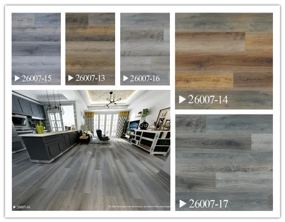 3.5-6mm Fire Insulation Spc Flooring Tile 7.21 in. Wide X 48.03 in. Long with Carpet Texture