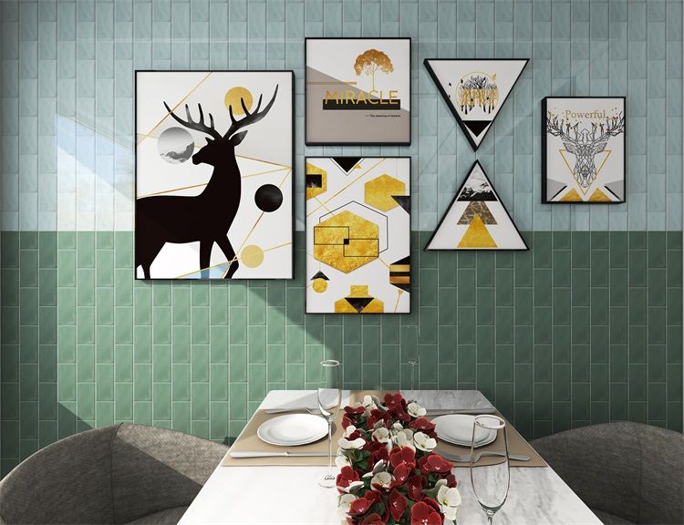 3X6 Inch Hot Selling Foshan Factory Blue Subway Decorative Wall Ceramic