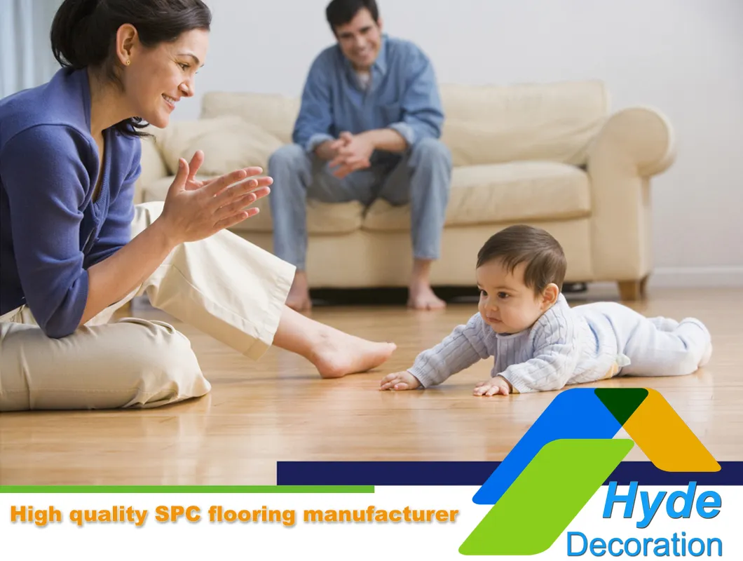 4.0mm Ecofriendly Interlocking PVC Plastic Flooring Rigid Core Spc Vinyl Floor Tiles