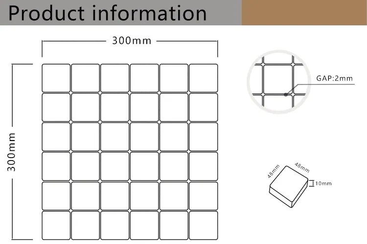 8mm Thickness Stainless Steel Mixed Metal Mosaic Tiles Sheet