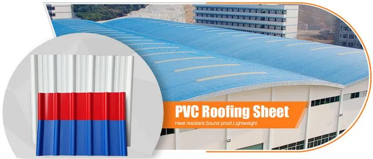 Anti Aging ASA Coated PVC Roof Tiles Long Lifespan UPVC Roof Sheet Trapezoidal Wave Plastic Corrugated Roofing Shingles for Farmhouse