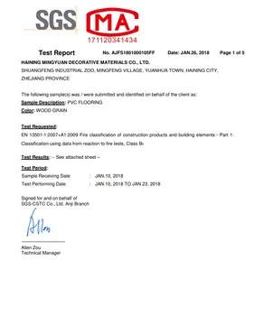 Anti-Scratch Spc Interlocking Vinyl PVC Flooring