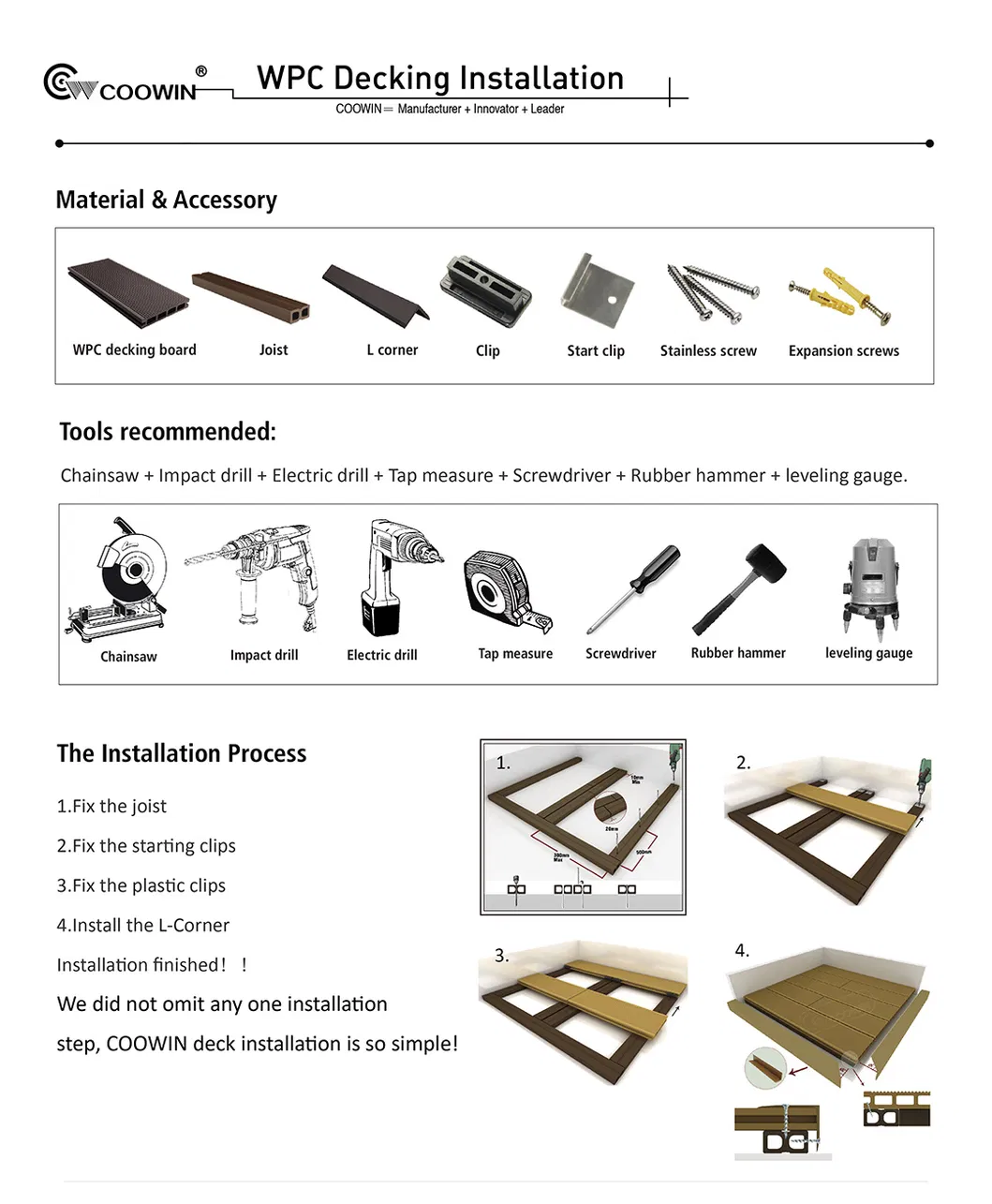 Antirotting WPC Flooringoutdoor Decking
