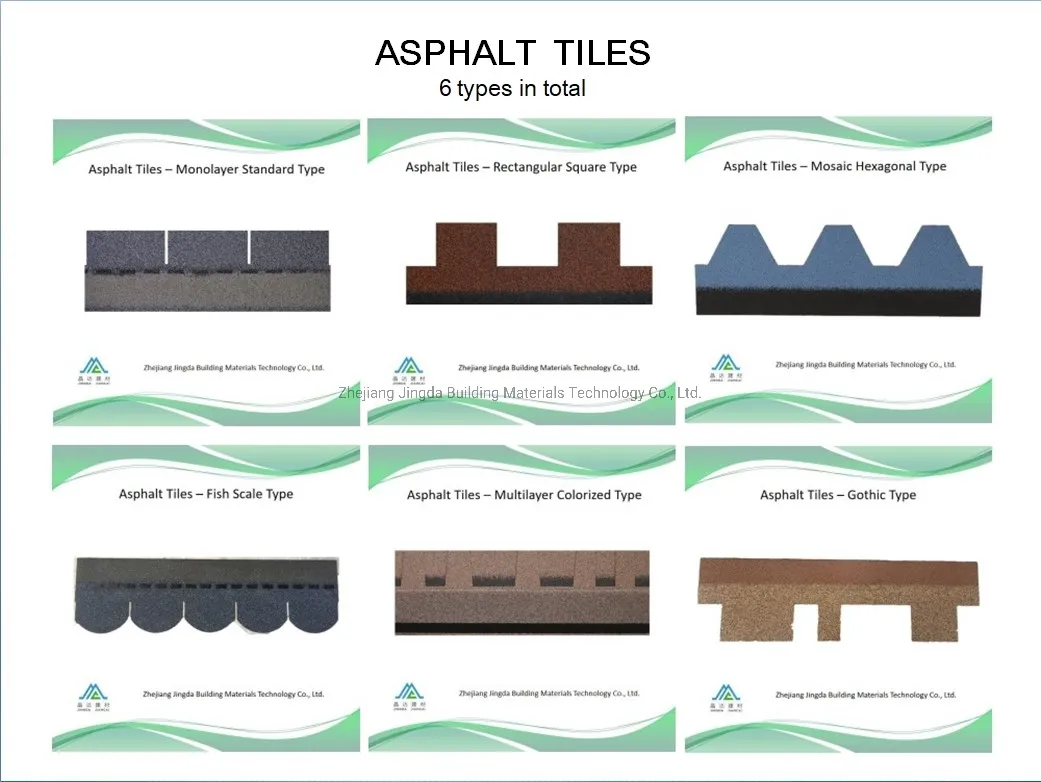 Asphalt Shingles 1000*333mm Building Materials Roofing Shingles