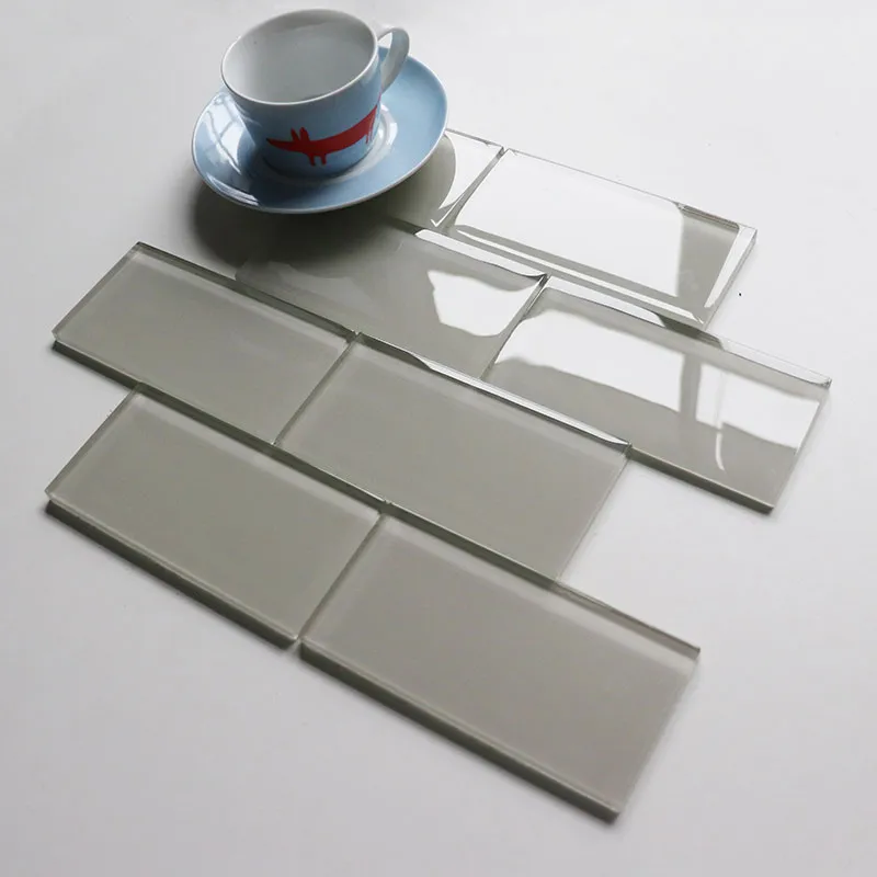 Bar Shop Background Decor Subway Glass Mosaic Tile in 300X300mm