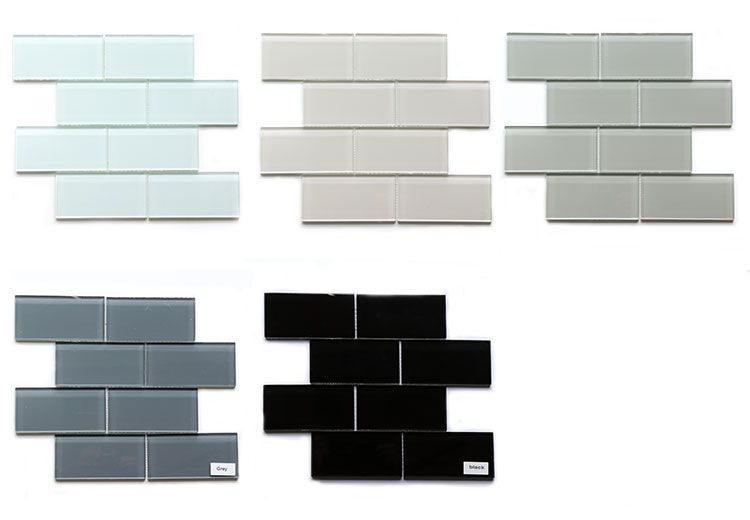 Bar Shop Background Decor Subway Glass Mosaic Tile in 300X300mm