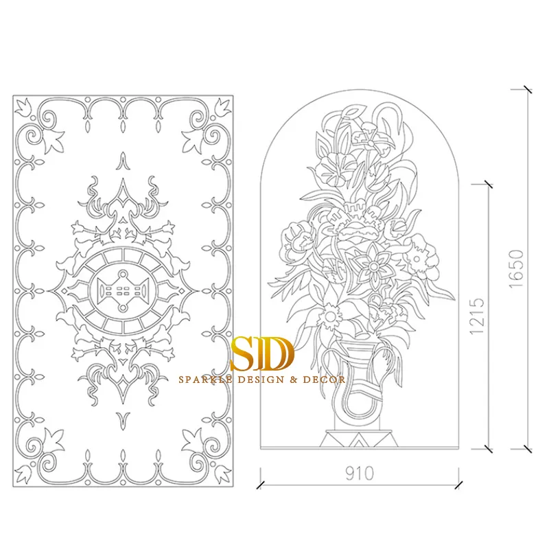 Beautiful Flora/Flower Marble Mosaic Murals Round Shape Marble Mosaic Medallion Inlays for Floor